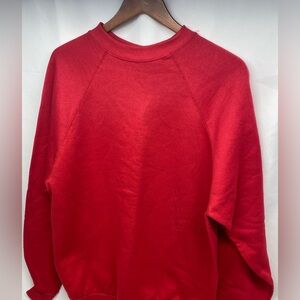 Vintage Ultra Fleece Blank Crewneck Sweatshirt Red Size Xl Made In USA